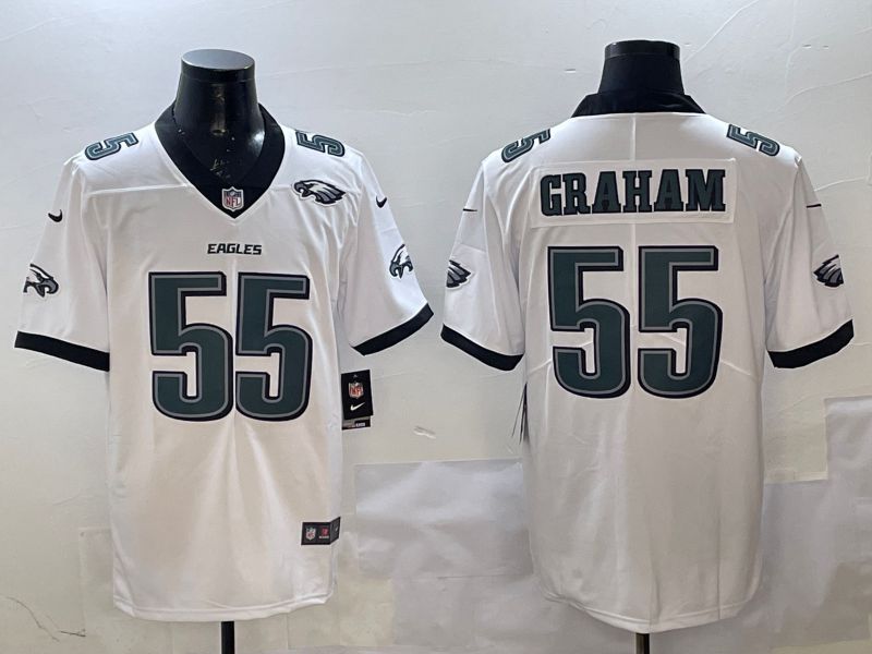 Men Philadelphia Eagles #55 Graham White Second generation Nike 2025 Limited NFL Jersey style 5->philadelphia eagles->NFL Jersey